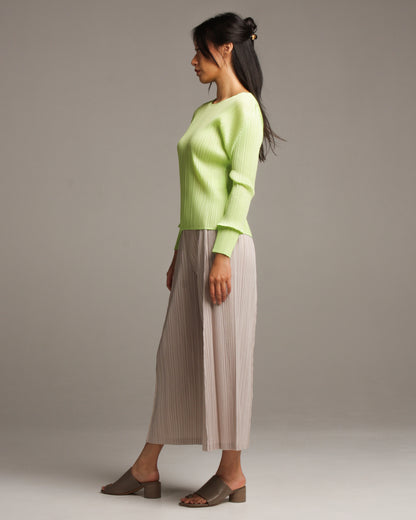 Beige Blow Pant