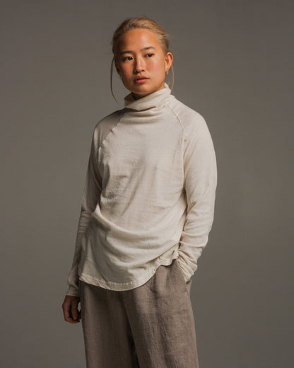 Off White Cotton Knit Pullover