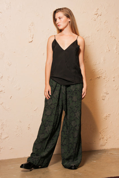 Prachi Wide Leg Pleat Pant