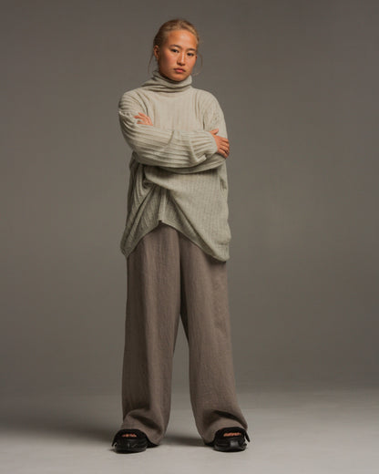 Dove Grey Linen Pants