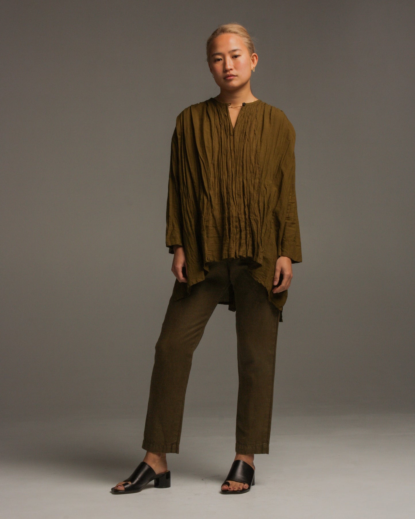 Olive Woven Blouse