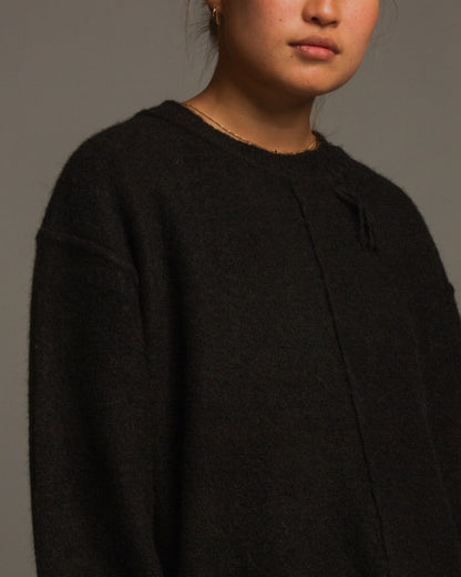Black Alpaca Pullover Knit