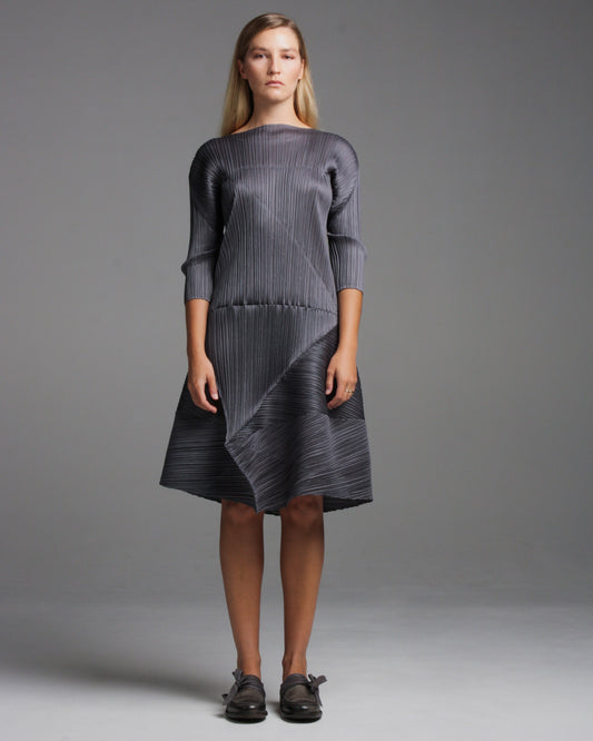 Dark Grey Mid Sleeve Truss Dress