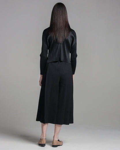 Black Tuck Pleat Pants