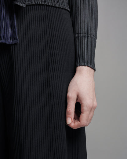 Black Tuck Pleat Pants