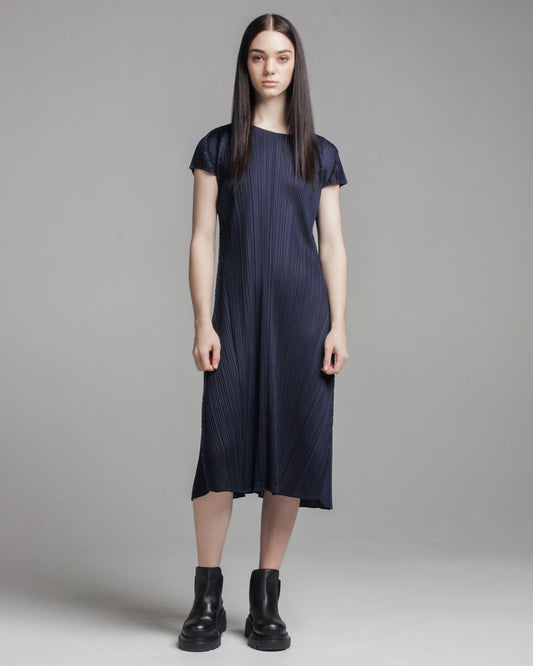 Navy Short Sleeve Dress