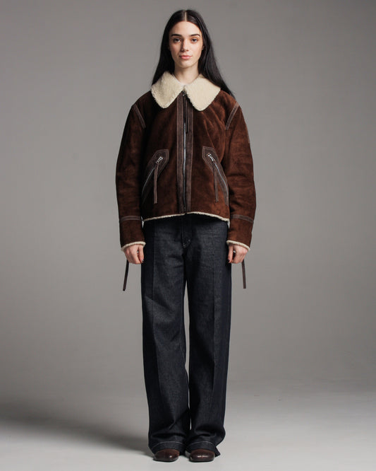 Brown Calf Leather Jacket