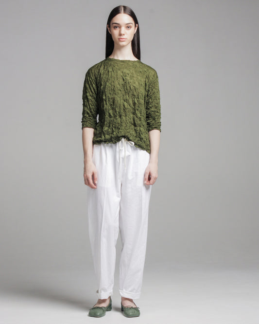 Green Crinkle Top