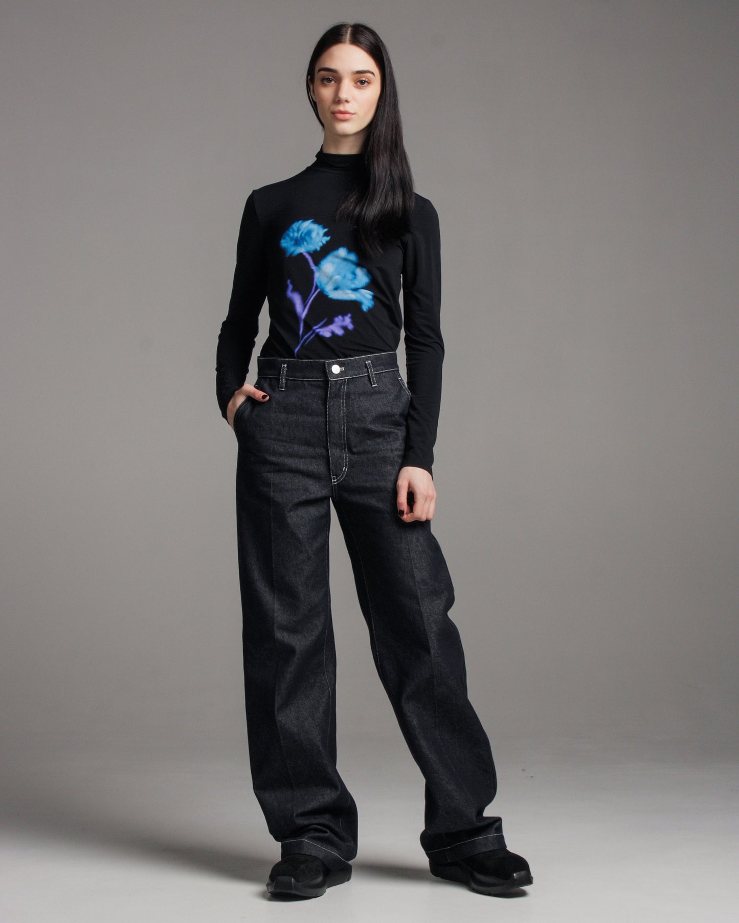 Black & Blue Tella Top