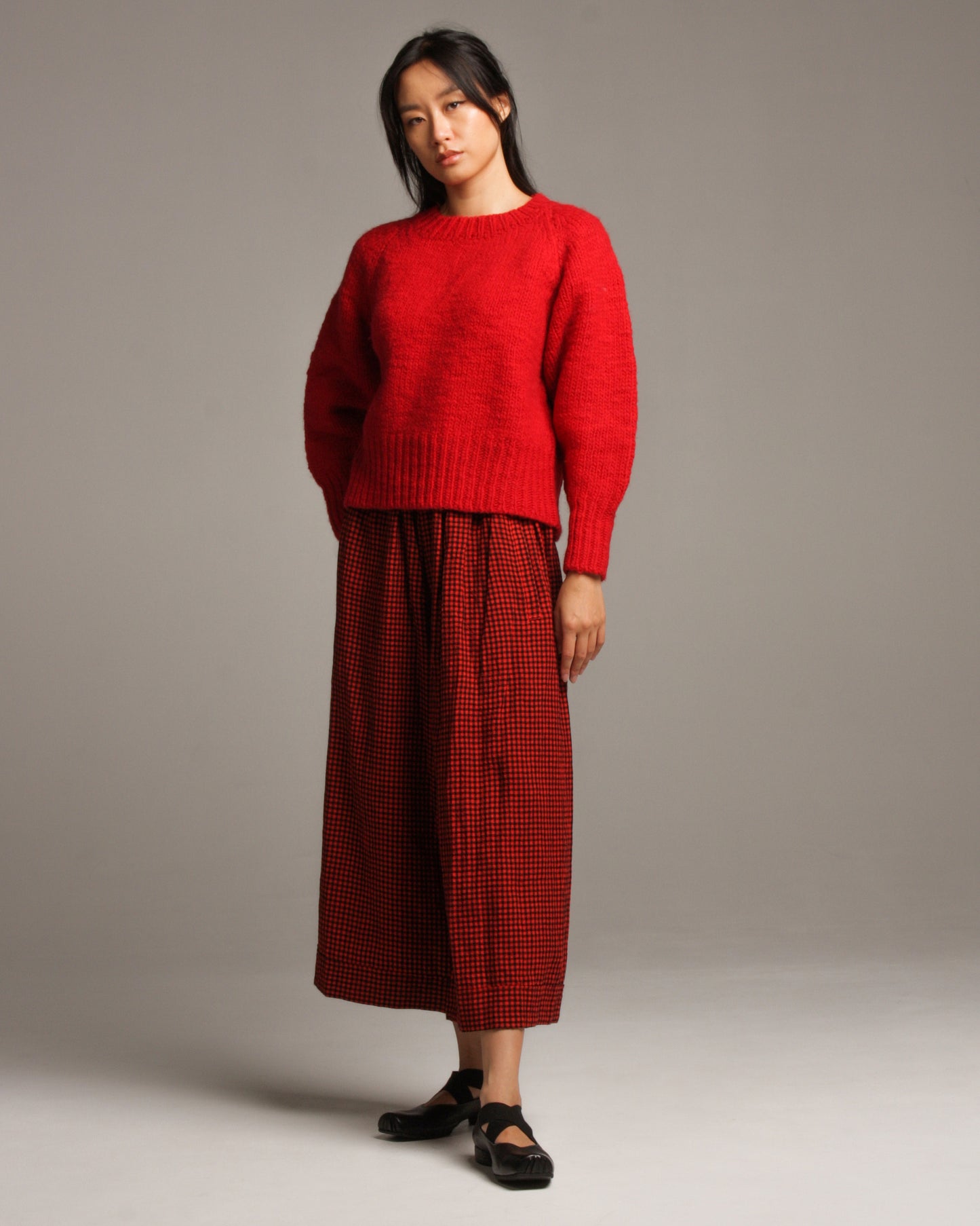 Red British Wool Eagle Pullover