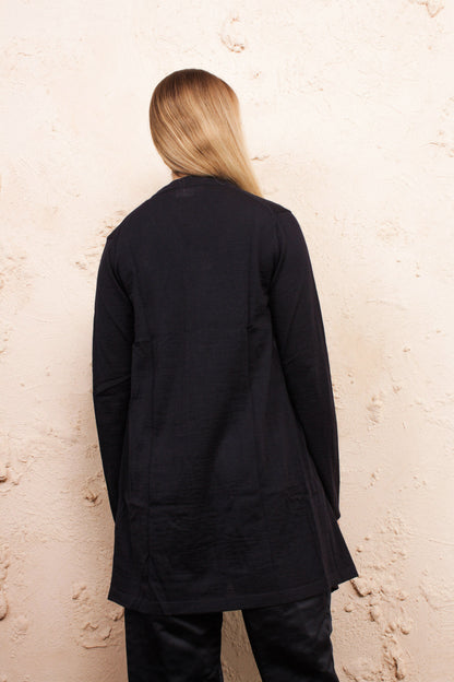 Layered Wool Cardigan