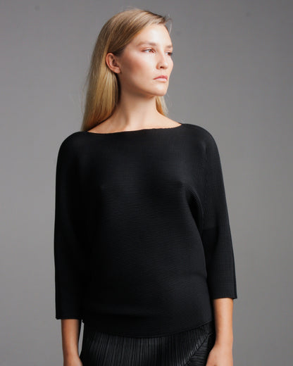 Dolman Classic Long Sleeve Black Top