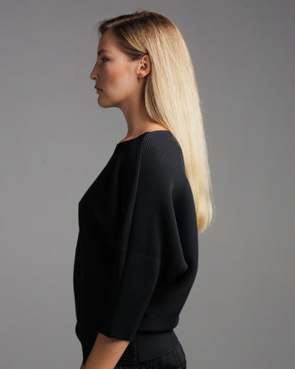 Dolman Classic Long Sleeve Black Top