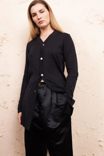 Layered Wool Cardigan