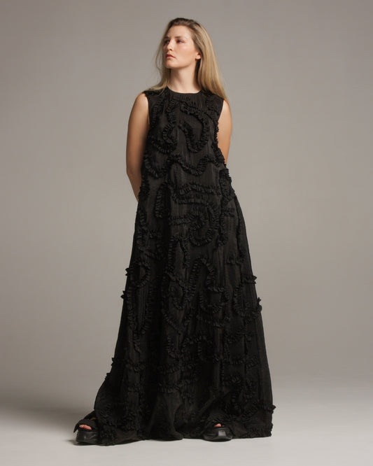 Dilania Black Sleeveless Dress