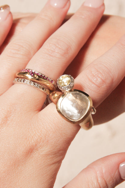 Belquis Lemon Quartz Ring
