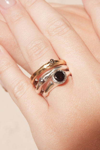 Seiko Copper Cognac Diamond Ring
