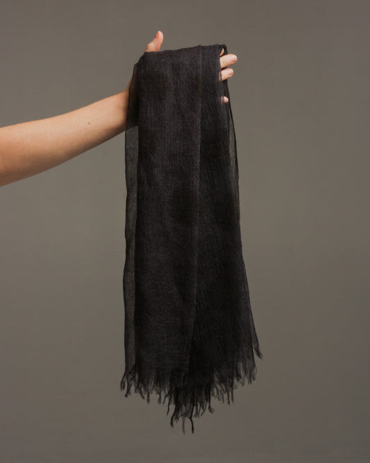 Navy Cashmere Spot Stole