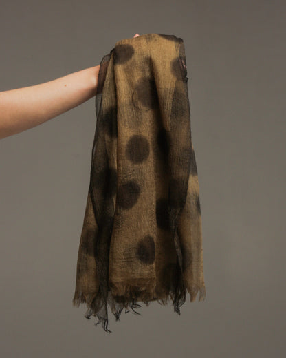Olive Cashmere Spot Stole