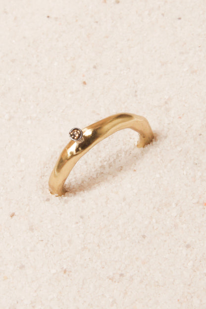 Seiko Copper Cognac Diamond Ring