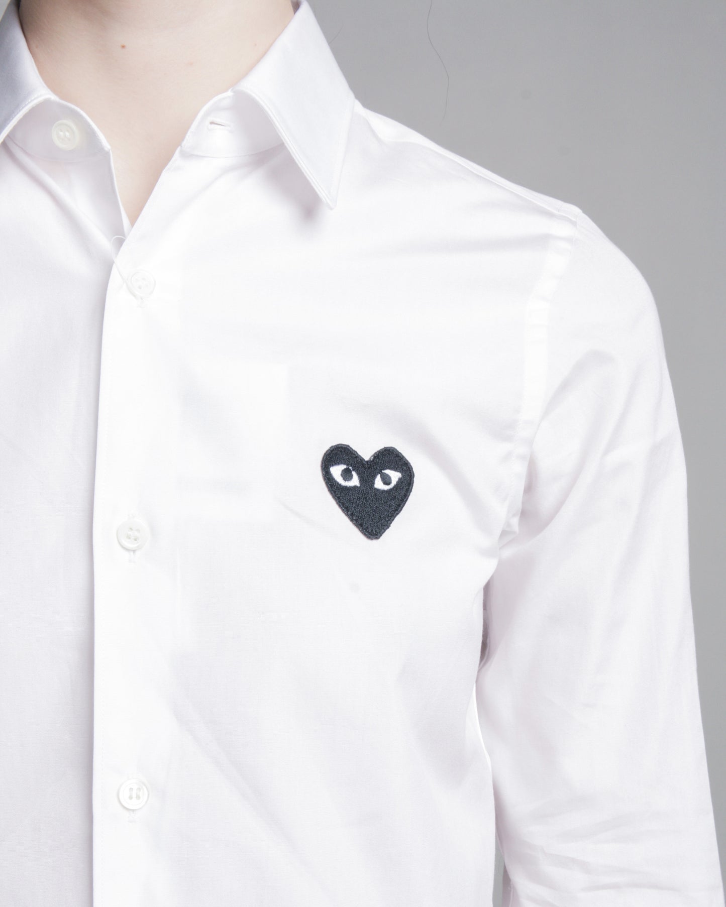 White Shirt with Black Heart