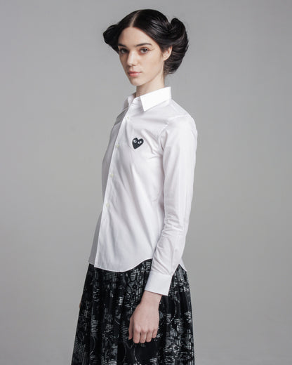 White Shirt with Black Heart