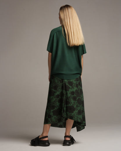 Sonam Green Peonies Skirt