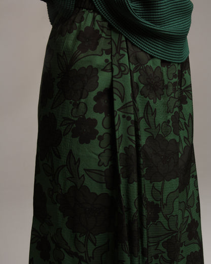 Sonam Green Peonies Skirt