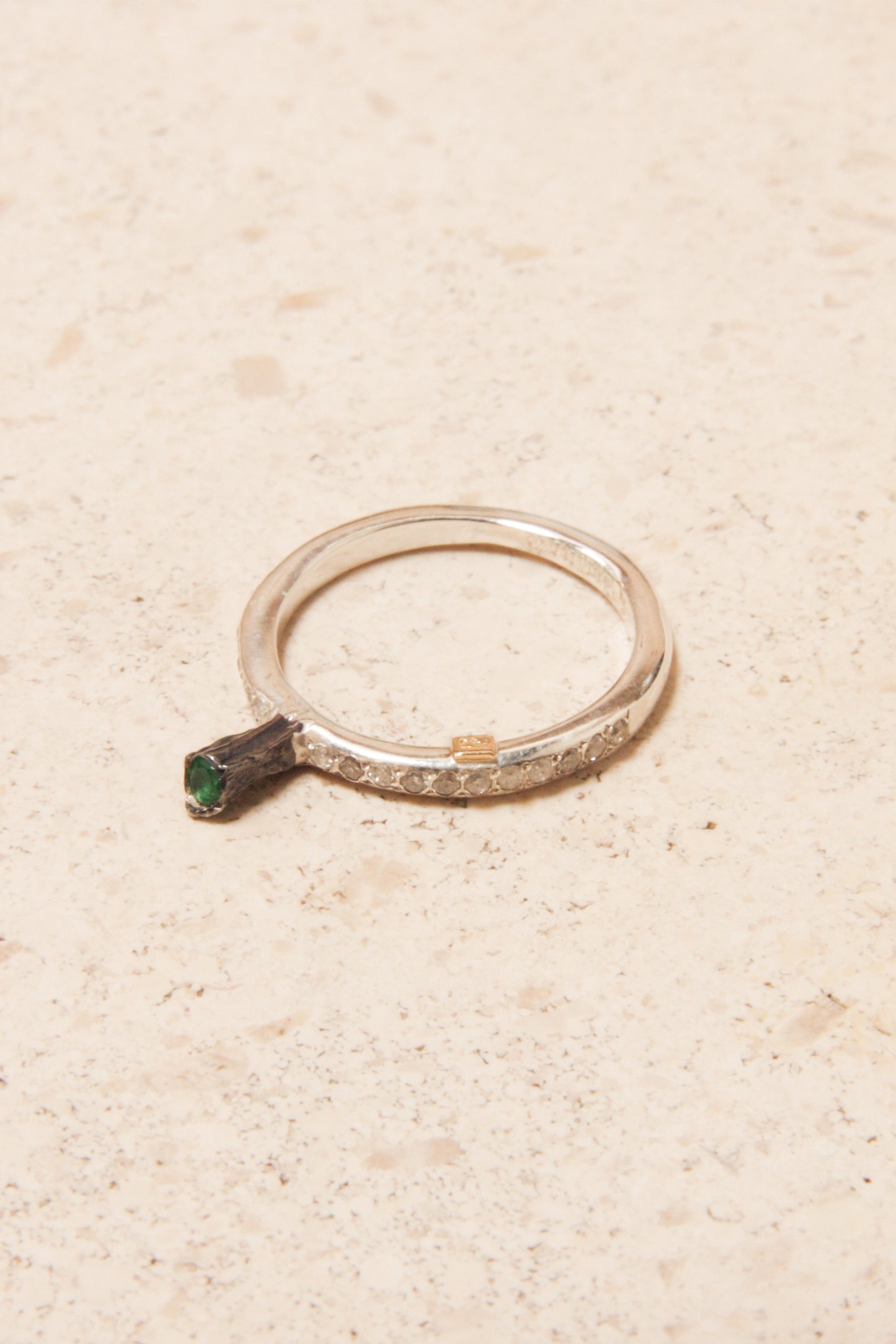 Hata Emerald and Diamond Ring
