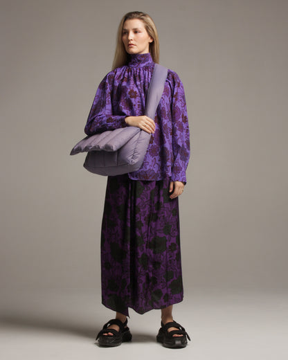Taron Purple Peonies Blouse