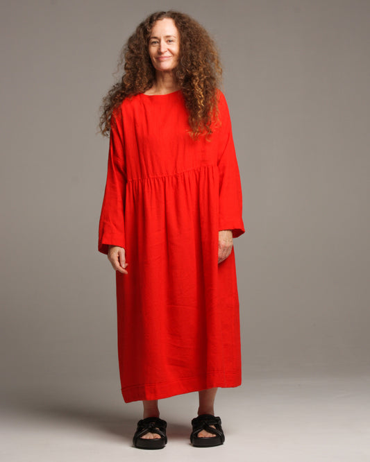 Red Wool-Blend Dress