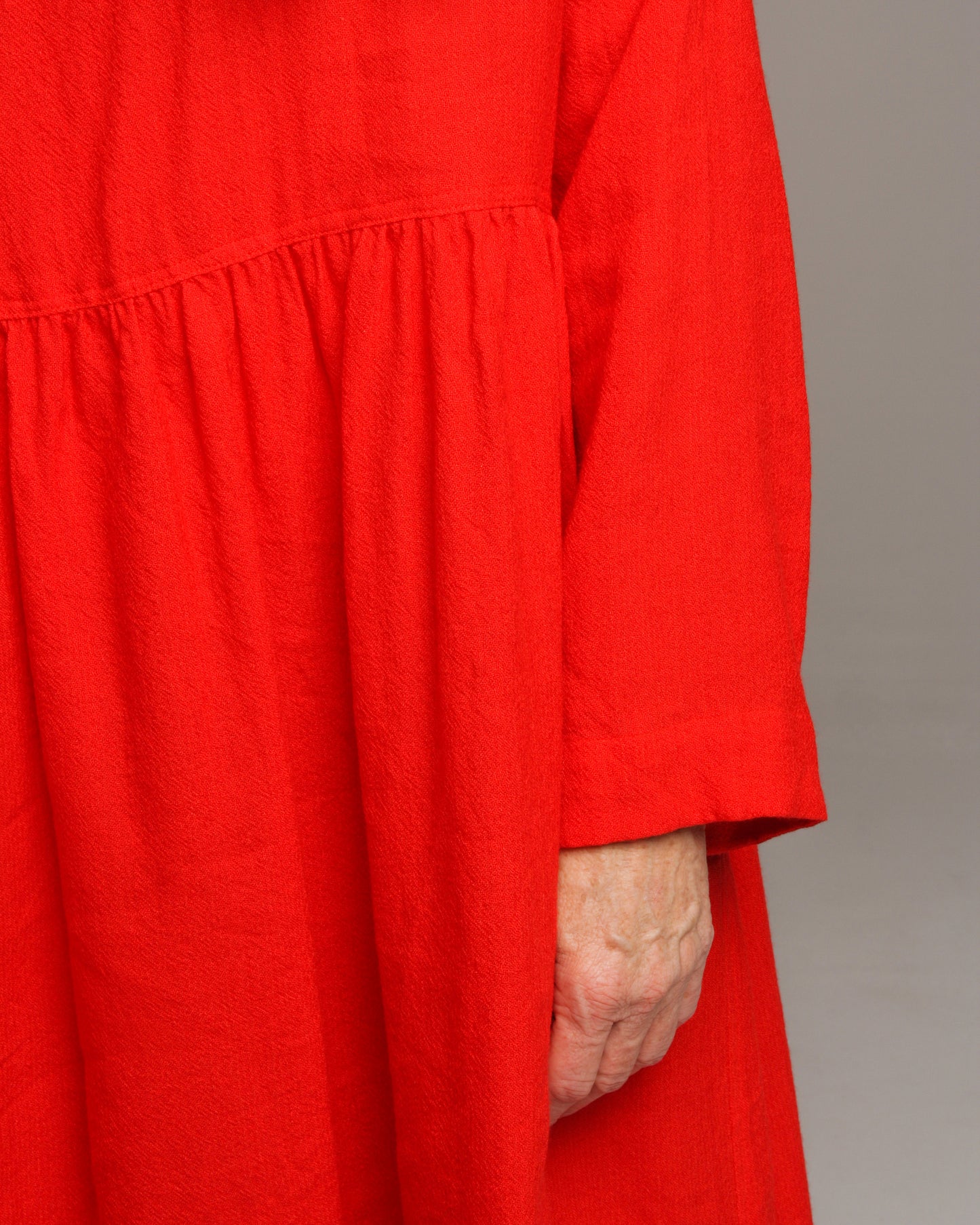 Red Wool-Blend Dress