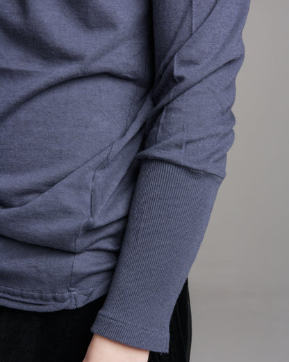 Blue Highneck Longsleeve Top