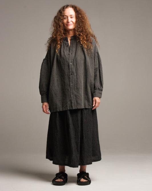 Dark Grey Linen Shirt