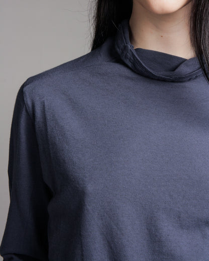 Blue Highneck Longsleeve Top