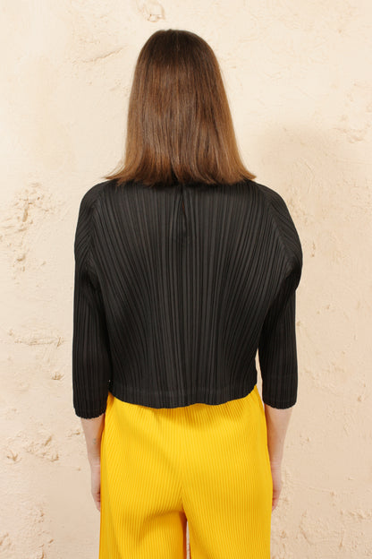 Mid Sleeve Top Black
