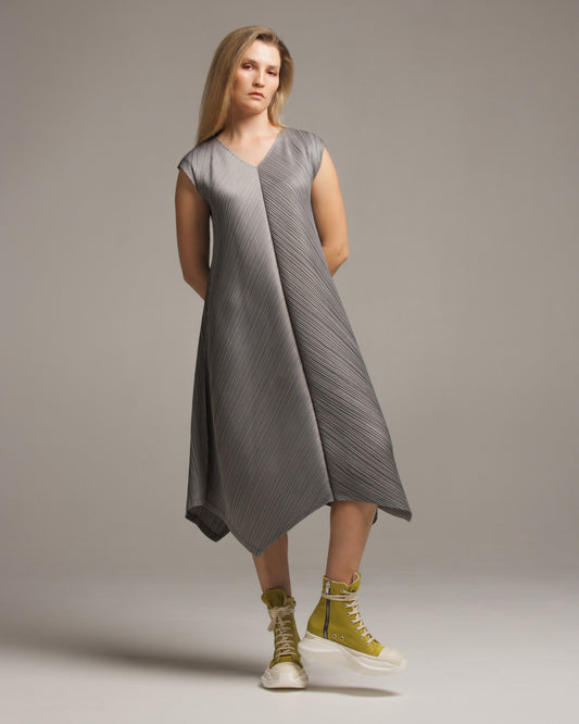 Silver Melange Dress