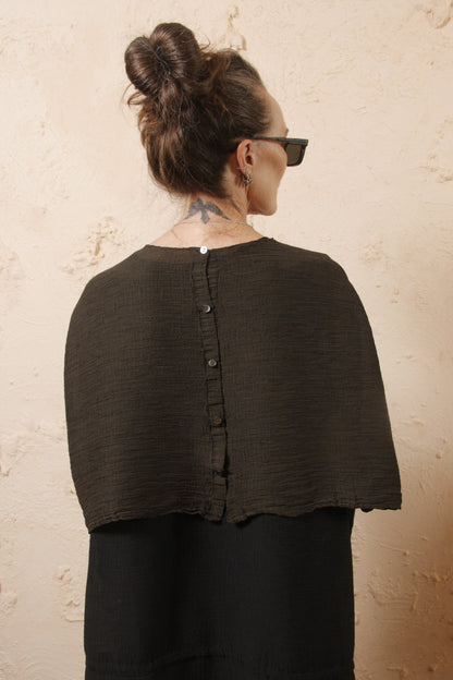 Khaki Crepe Blouse