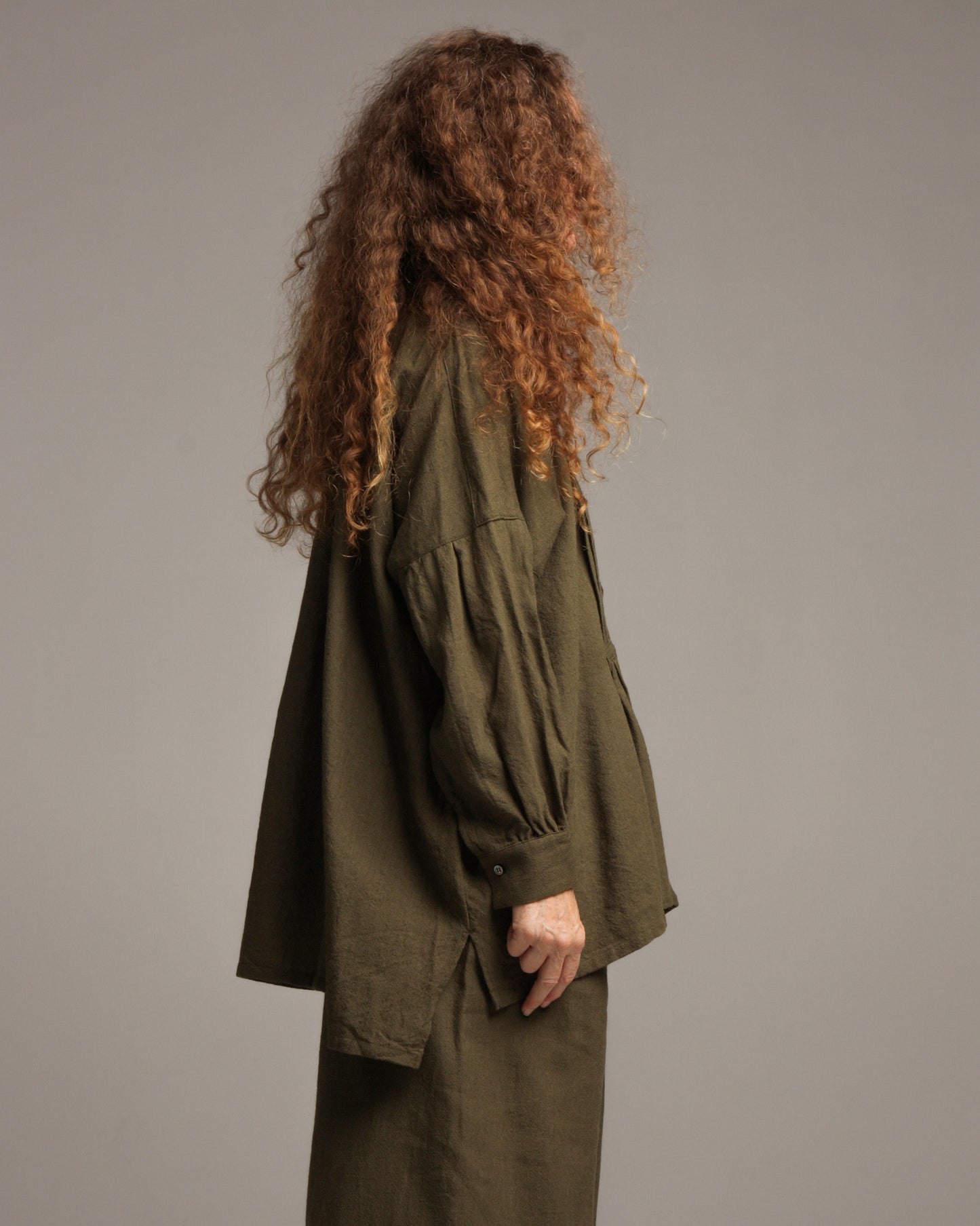 Olive Pullover Blouse
