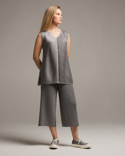 Silver Melange Trouser