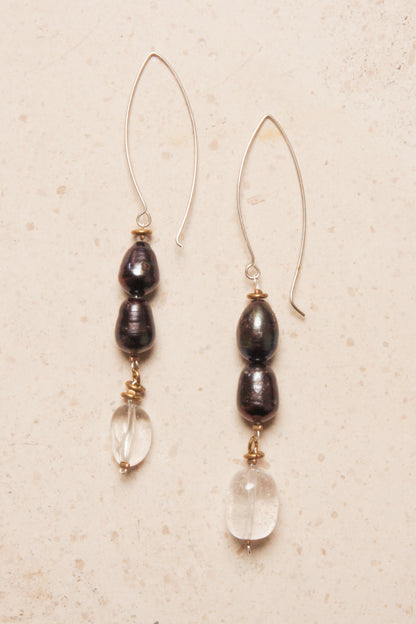 Pearl and Quartz Drop Earring