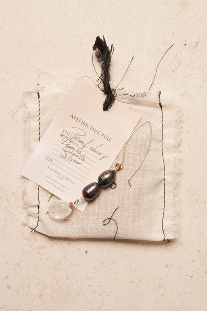 Pearl and Quartz Drop Earring