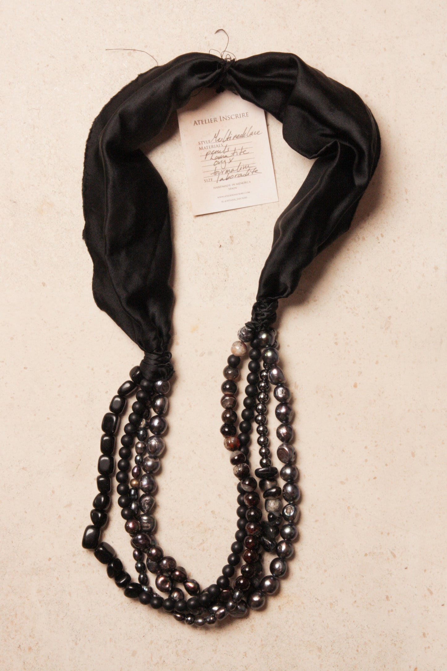 Pearl Onyx Tourmaline Necklace