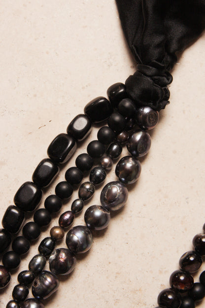 Pearl Onyx Tourmaline Necklace