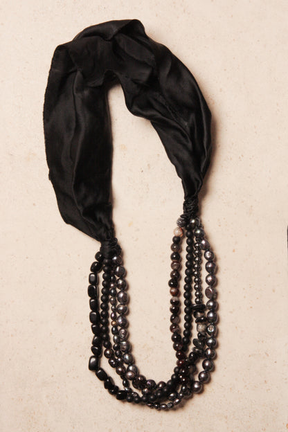Pearl Onyx Tourmaline Necklace