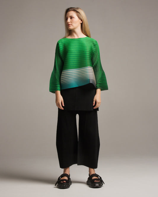 Soft Pleated Black Skirt Pant