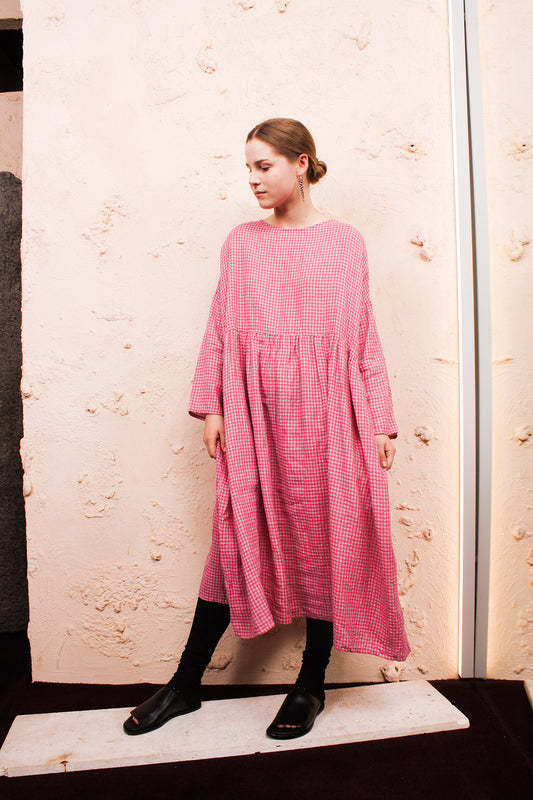 Pink Boil Washer Gingham Dress