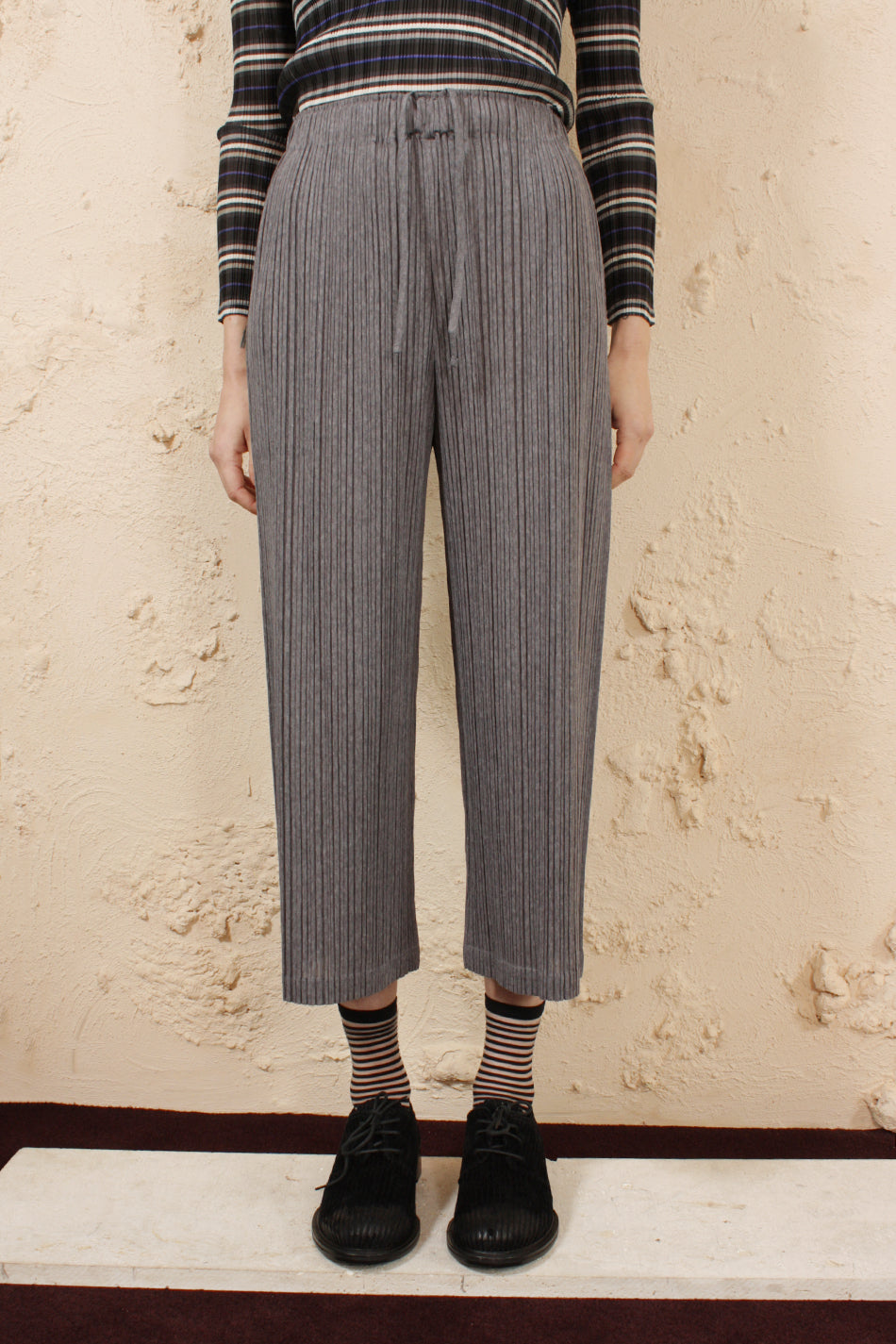 Cropped Wide Trouser Grey