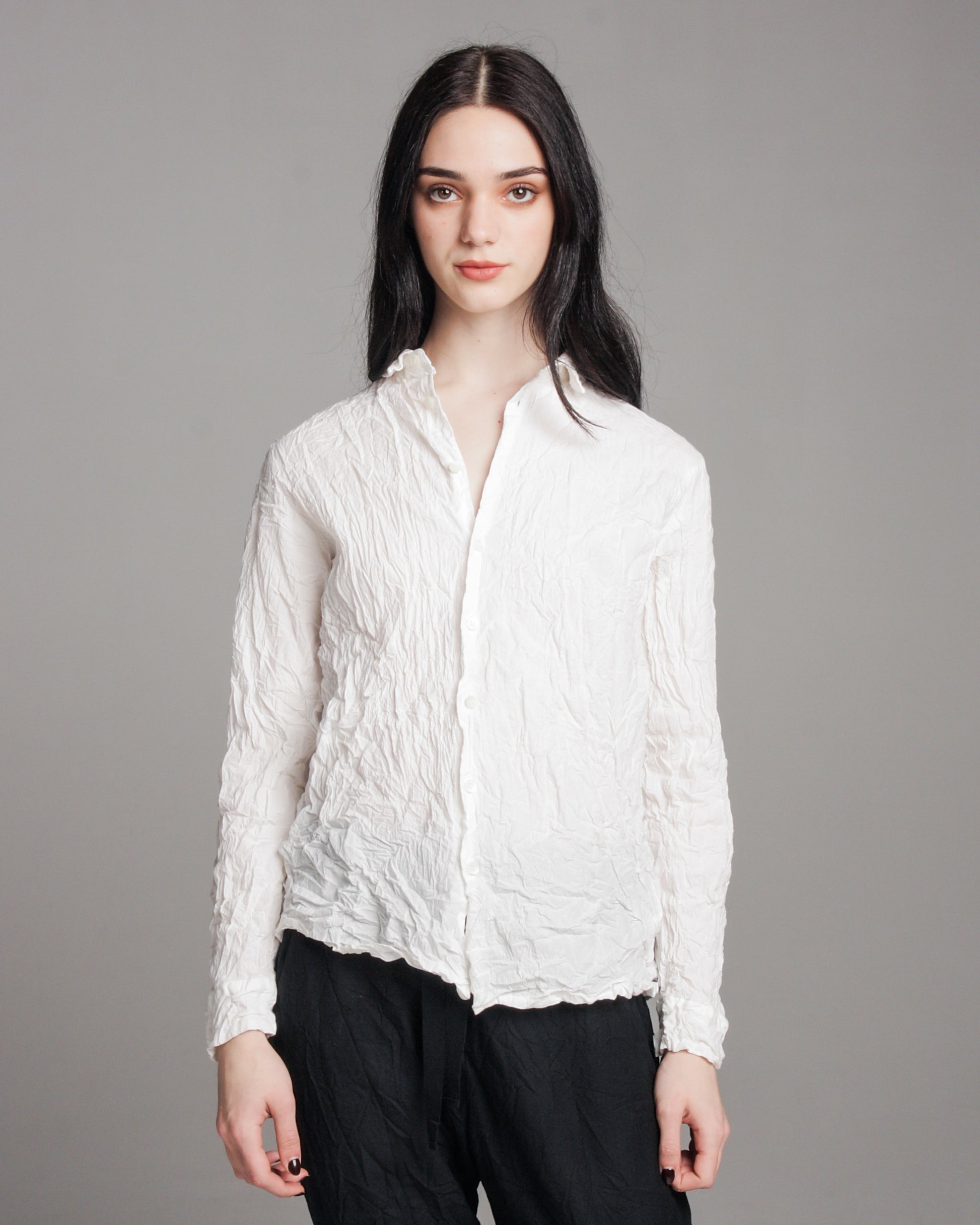 White Crinkle Shirt – Dilettante