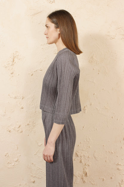 Mid Sleeve Top Grey